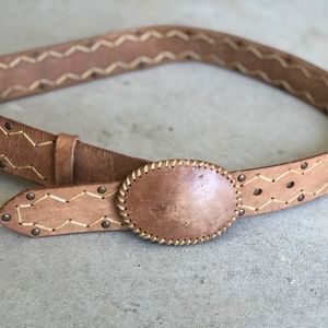 GORGeOUS Blonde Leather Belt MEDIUM